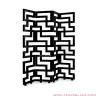 Sketsel Tetris Chikao Kayu Jati Hitam Minimalis