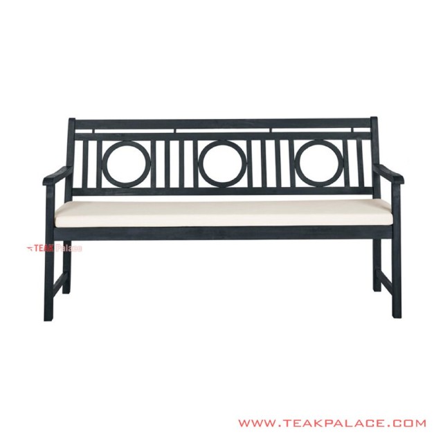 Bangku Taman Seri Riga Kayu Jati Hitam