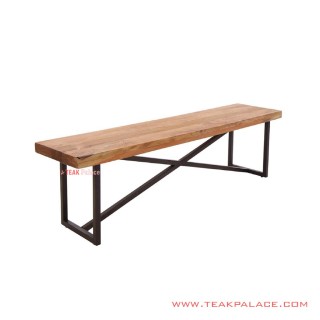 Bangku Kayu Jati Kaki Besi Minimalis Seri Eiland Bangku Kayu Jati Kaki Besi Minimalis Seri Eiland