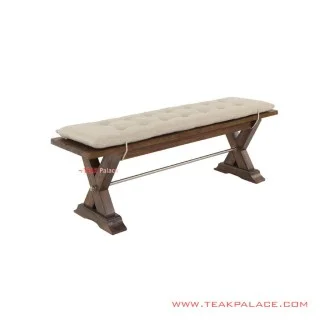 Bangku Teras Blora Minimalis Salak Brown Tua With Revina Cushion