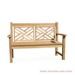 Bangku Taman Kayu Jati Seri Peru Minimalis