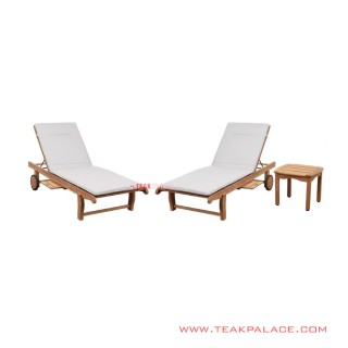 Sun Lounger Couple Pantai Minimalis Murah Seri Roland