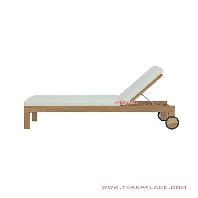 Sun Lounger Stand Cushion White Minimalis