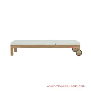 Sun Lounger Stand Cushion White Minimalis