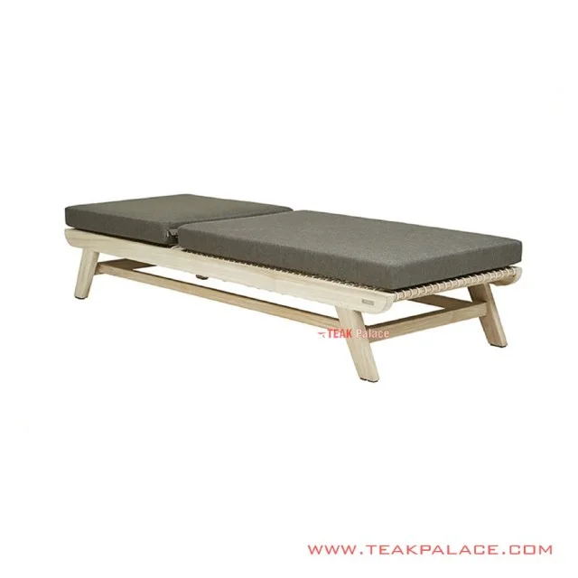 Sun Lounger Jangli Minimalis White Wash Rustic Sun Lounger Jangli Minimalis White Wash Rustic