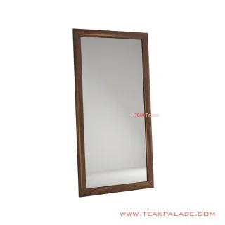 Cermin Dinding Frame Kayu Jati Salak Brown Tua Seri Jimmy