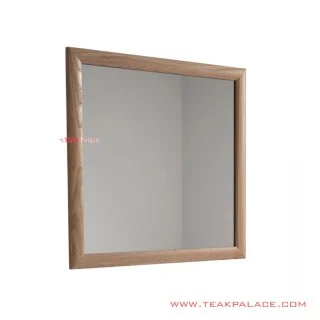 Cermin Dinding Jimmy Persegi Frame Kayu Jati Salak Brown Muda Cermin Dinding Jimmy Persegi Frame Kayu Jati Salak Brown Muda