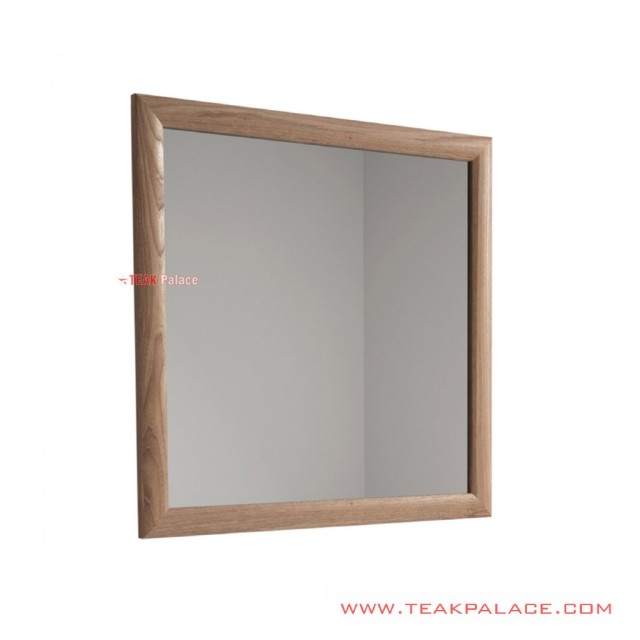 Cermin Dinding Jimmy Persegi Frame Kayu Jati Salak Brown Muda Cermin Dinding Jimmy Persegi Frame Kayu Jati Salak Brown Muda