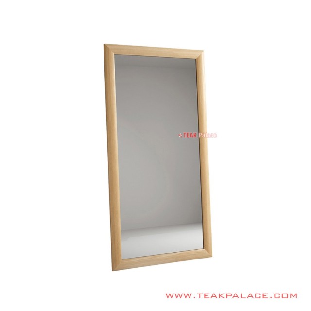 Cermin Dinding Minimalis Frame Kayu Natural Jimmy