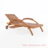 Sun Lounger Lengkung Bangku Kolam Renang Kayu Jati Minimalis