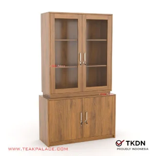 Lemari Buku Minimalis Kayu Jati Billy 120