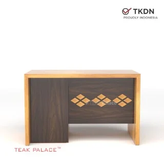 Meja Setengah Biro Minimalis Kayu Jati Seri Kubik TKDN Meja Setengah Biro Minimalis Kayu Jati Seri Kubik TKDN