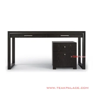 Meja Belajar Kayu Jati Solid Hitam Seri Aries Meja Belajar Kayu Jati Solid Hitam Seri Aries