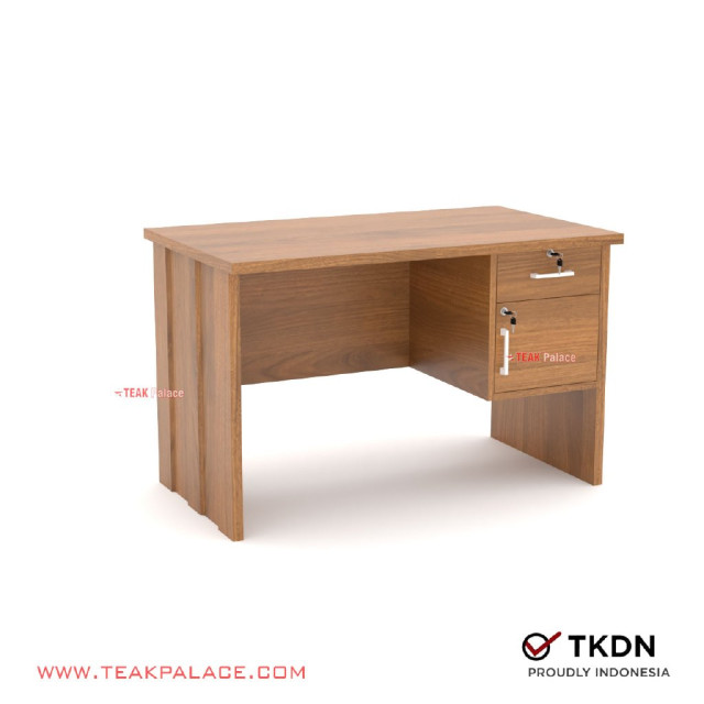 Meja Kerja 1/2 Biro Minimalis Kayu Jati Seri Armada Meja Kerja 1/2 Biro Minimalis Kayu Jati Seri Armada