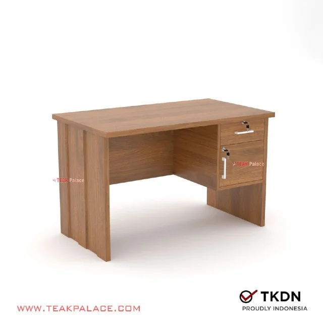 Meja Kerja 1/2 Biro Minimalis Kayu Jati Seri Armada Meja Kerja 1/2 Biro Minimalis Kayu Jati Seri Armada