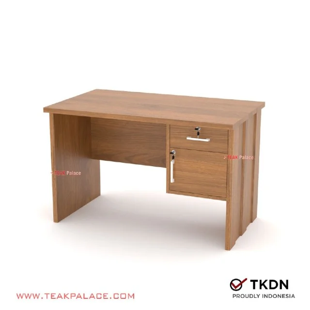 Meja Kerja 1/2 Biro Minimalis Kayu Jati Seri Armada Meja Kerja 1/2 Biro Minimalis Kayu Jati Seri Armada