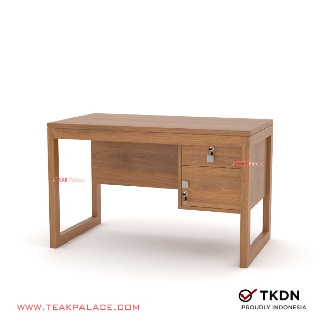 Meja Kantor 1/2 Biro Minimalis Modern Kayu Jati Seri Omoda Meja Kantor 1/2 Biro Minimalis Modern Kayu Jati Seri Omoda