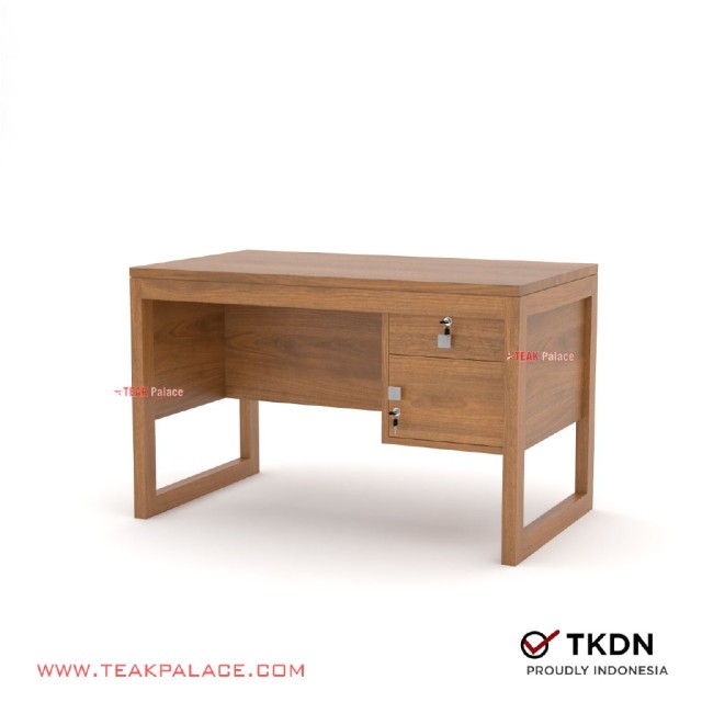 Meja Kerja Staff 1/2 Biro Kayu Jati Minimalis Seri Omoda Tertutup Meja Kerja Staff 1/2 Biro Kayu Jati Minimalis Seri Omoda Tertutup