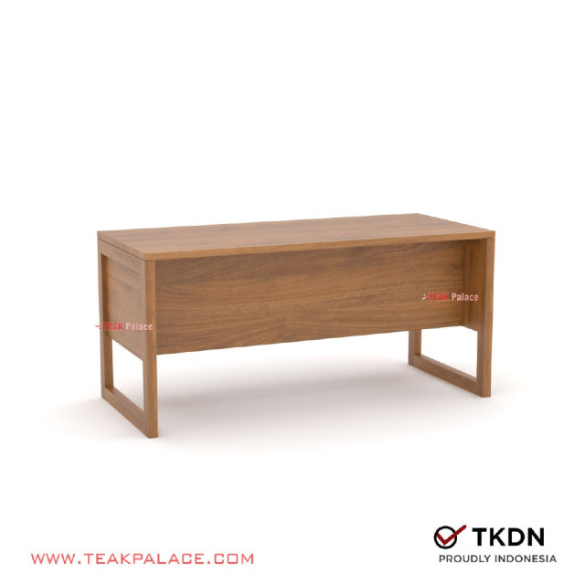 Meja Kantor 1 Biro Minimalis Modern kayu Jati Seri Omoda