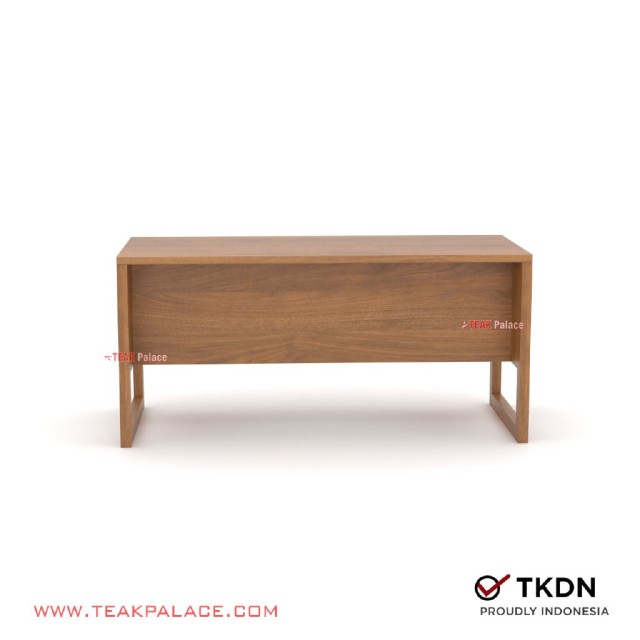 Meja Kantor 1 Biro Minimalis Modern kayu Jati Seri Omoda
