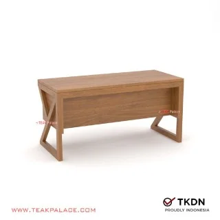 Meja Kerja 1 Biro Minimalis Kayu Jati Seri Banda Meja Kerja 1 Biro Minimalis Kayu Jati Seri Banda