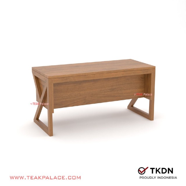 Meja Kerja 1 Biro Minimalis Kayu Jati Seri Banda Meja Kerja 1 Biro Minimalis Kayu Jati Seri Banda