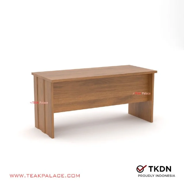 Meja Kerja 1 Biro Minimalis Kayu Jati Seri Armada