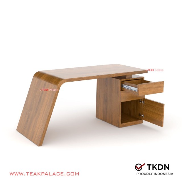 Meja Kantor Unik Kayu Jati TKDN Seri VIXI 160 Meja Kantor Unik Kayu Jati TKDN Seri VIXI 160