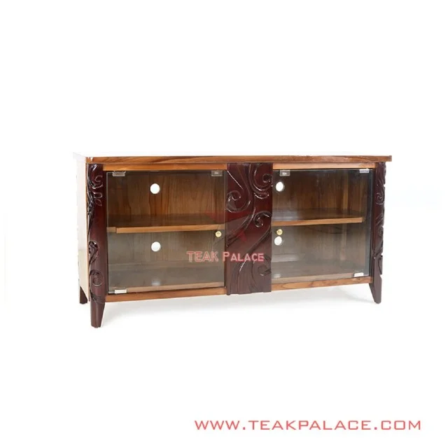 Meja TV Ukir Modern Kayu Jati Seri Palembang