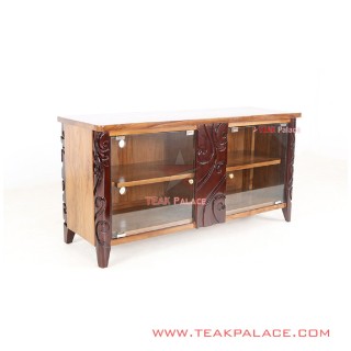 Meja TV Ukir Modern Kayu Jati Seri Palembang