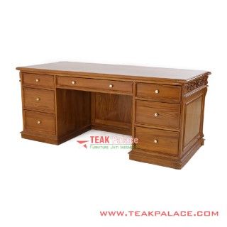 Meja Kerja Direktur Ukir Golden Teak Seri Palembang Meja Kerja Direktur Ukir Golden Teak Seri Palembang