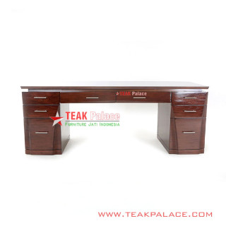 Meja Kantor Minimalis Kayu Jati Seri XEON