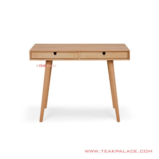 Meja Kerja Kayu Jati Natural 2 Laci Seri Kaspar Meja Kerja Kayu Jati Natural 2 Laci Seri Kaspar