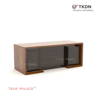 Meja Direktur Minimalis Kayu Jati Union 200