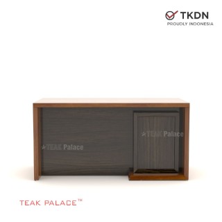 Meja Kantor 1/2 Biro Kayu Jati Union