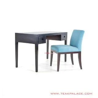 Set Meja Belajar Hitam Jati Seri Depok