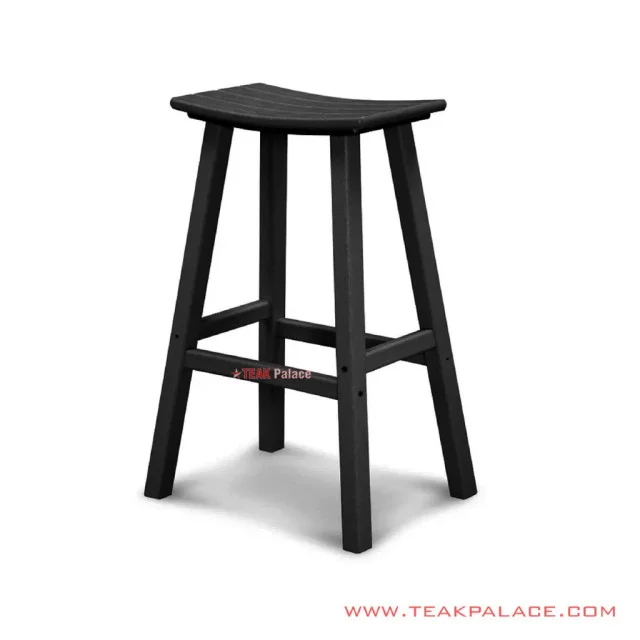 Kursi Bar Kayu Jati Stool Minimalis Black