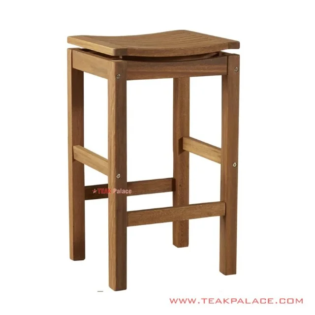 Kursi Bar Minimalis Stool Kayu Natural