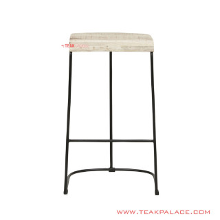 Kursi Bar Kaki Besi Natural Seri Damon Minimalis