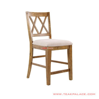Kursi Bar Elgan Kayu Jati Salak Brown Minimalis