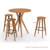 Set Meja Bar Bundar Minimalis 3 kursi Seri Stool