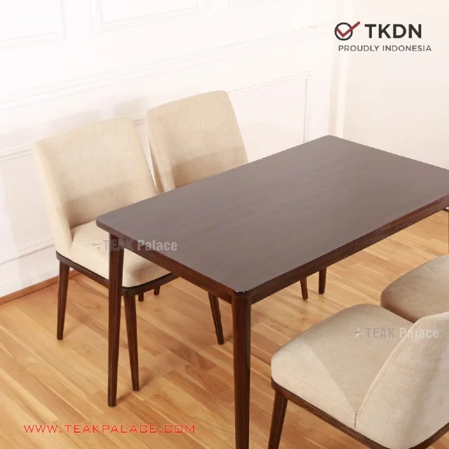 Meja Makan 4 Kursi Cafe Resto Cellini Krem