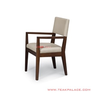 Kursi Makan Kayu Jati Dudukan Busa kulit Seri Mona Kursi Makan Kayu Jati Dudukan Busa kulit Seri Mona