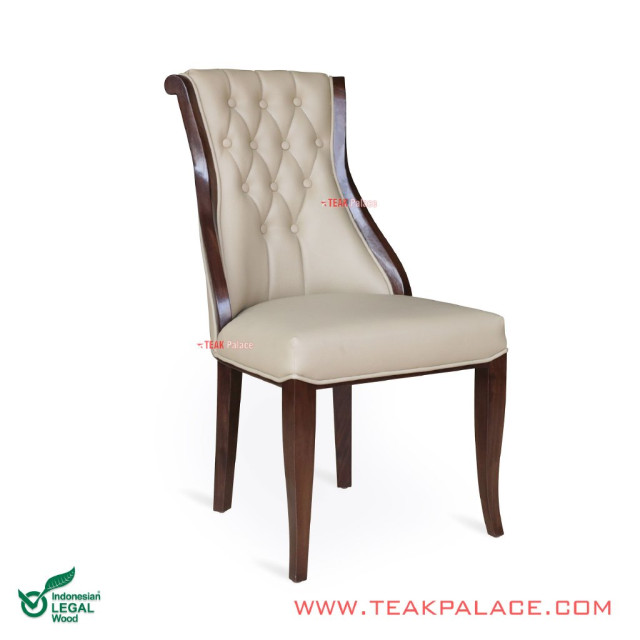 Kursi Makan Modern Mewah Bulgari Kulit Beige Kursi Makan Modern Mewah Bulgari Kulit Beige