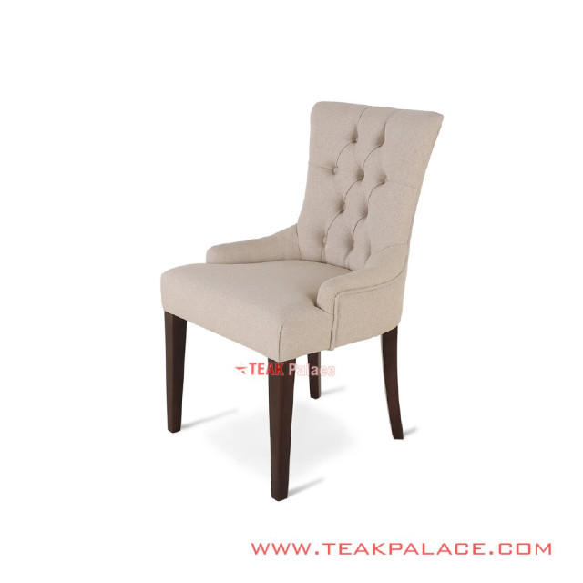 Kursi Makan Anna Jati Black Walnut Kain Rivoli Tatami Kursi Makan Anna Jati Black Walnut Kain Rivoli Tatami