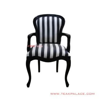 Kursi Makan Black Motif Zebra Minimalis Murah Seri Swiss