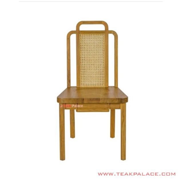 Kursi Makan Anyaman Rotan Golden Teak Minimalis Seri Deco