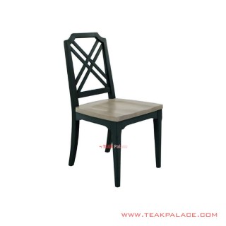 Kursi Makan Minimalis Kayu Jati Netherland Hitam