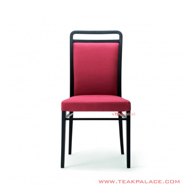 Kursi Makan Jati Hitam Kain Merah Havana Series Kursi Makan Jati Hitam Kain Merah Havana Series