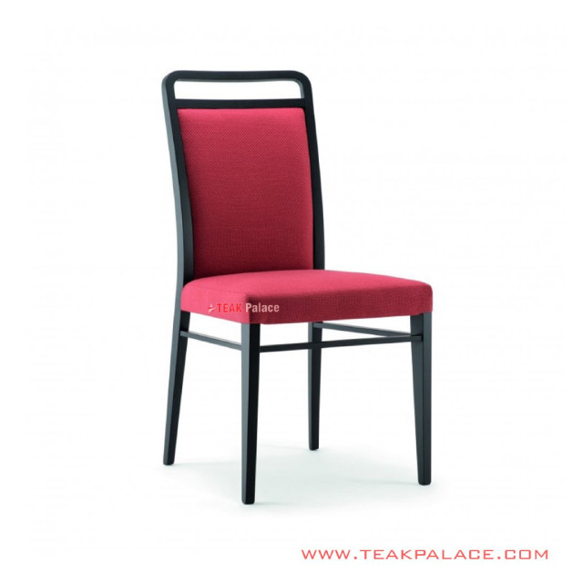 Kursi Makan Jati Hitam Kain Merah Havana Series Kursi Makan Jati Hitam Kain Merah Havana Series